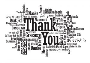 Thank You Word Cloud in vector format