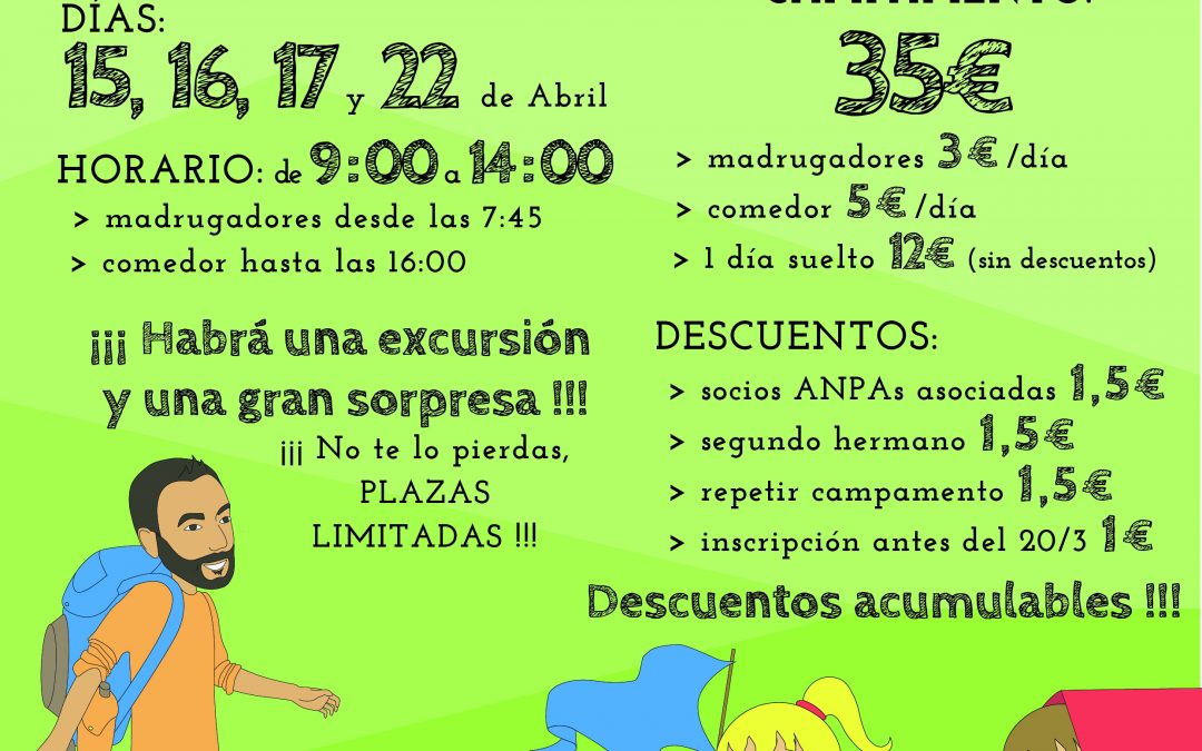 Ya tenemos CAMPAMENTO DE SEMANA SANTA!
