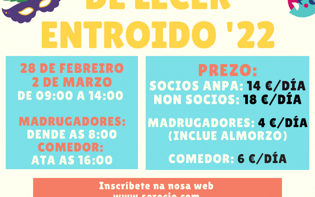 Xornadas de lecer CEIP RABADEIRA – Entroido 2022