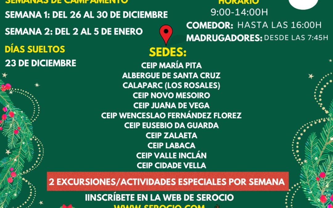 Reserva Plaza Campamento Navidad 2022 SerOcio