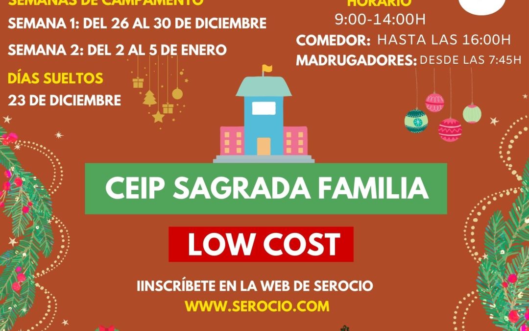 Reserva Plaza Campamento  LOW COST Navidad 2022 SerOcio