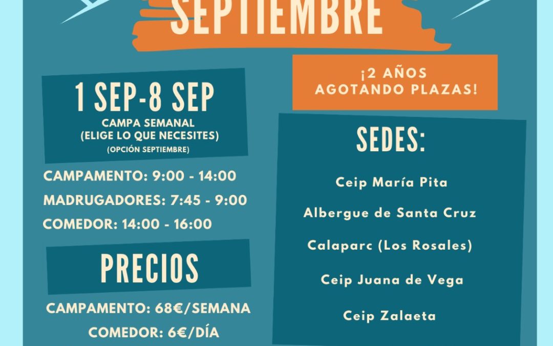 Reserva Plaza Campamento SEPTIEMBRE 2023