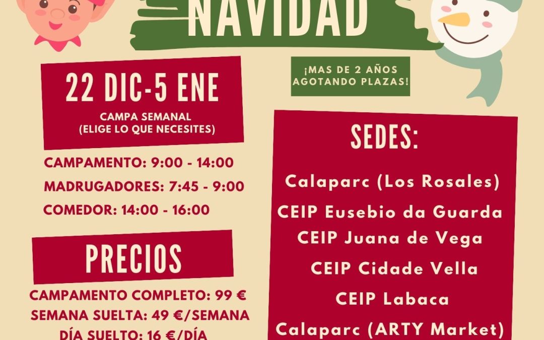 Reserva Plaza Campamento NAVIDAD 2023